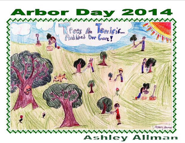 arbor day 2014 poster, art by ashley allman