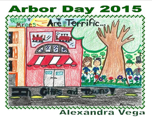arbor day 2015 poster, art by alexandra vega 