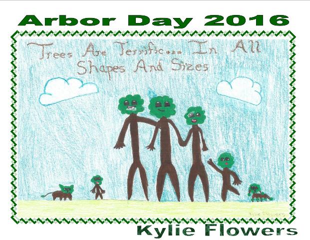 arbor day 2016 poster, art by kylie flowers