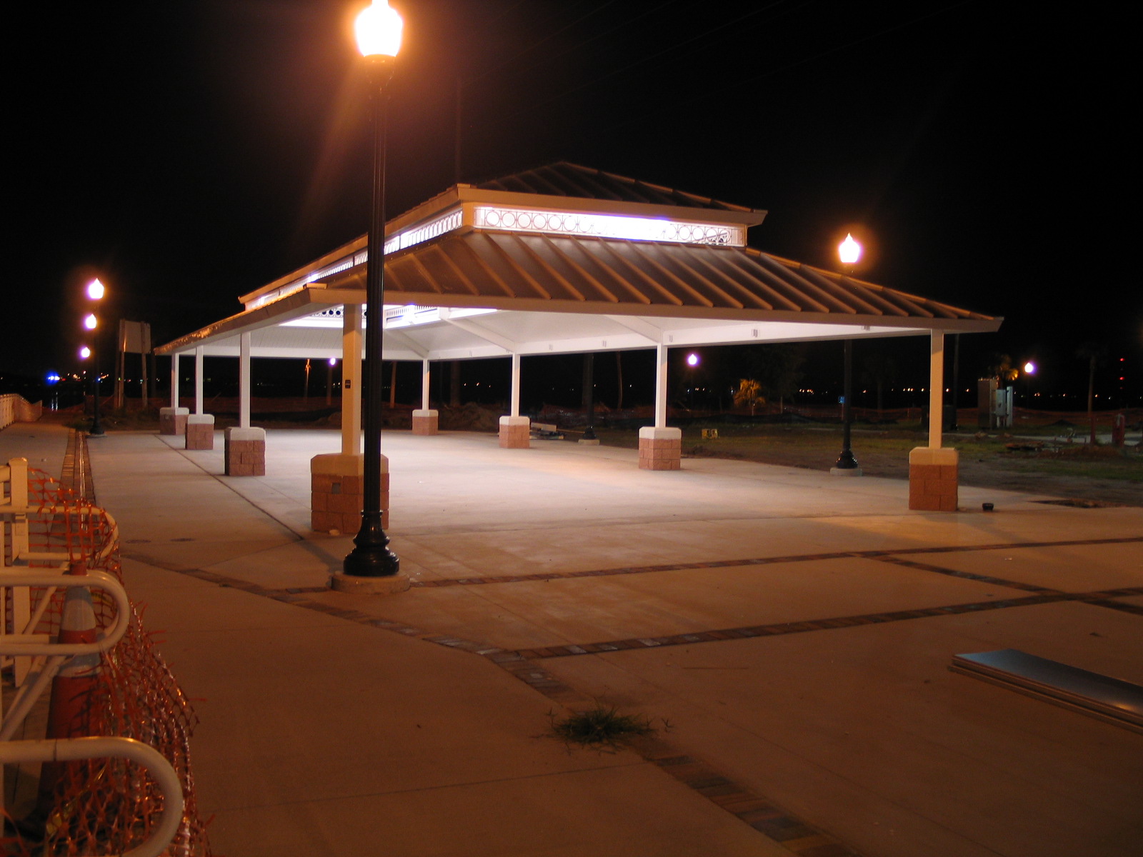 Laishley Pavilion at night